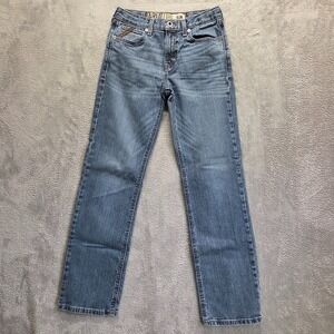 Ariat Jeans Boys 16 Blue B5 Slim Straight Adjustable Waist Medium Wash Denim